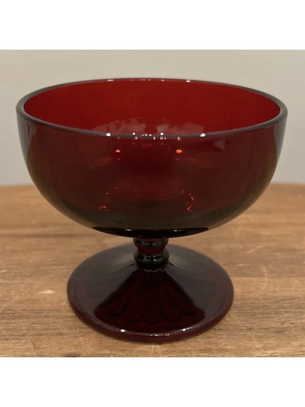 Vintage Anchor Hocking Monarch Royal Ruby Red Glass 3 1/8